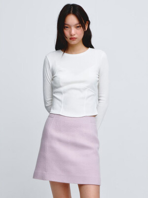 Tweed Mini Skirt  Light Pink (KE4127M01Y)