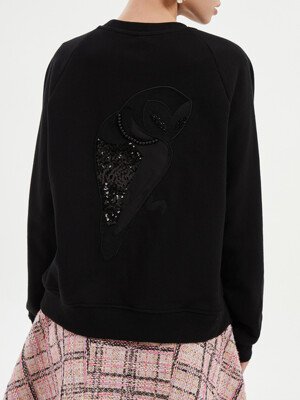 [Atelier] Back Chouette Embroidered Sweatshirt_LFTAS24850BKX
