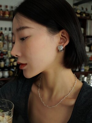 vintage heart onetouch earring