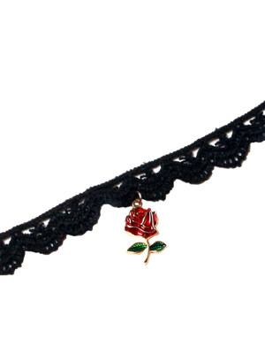 [Glam choker series] Rose Lace