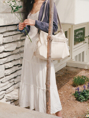 Pillow ribbon bag_cream