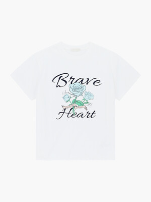 Women Brave Heart Grpahic T-Shirts [OFF WHITE]