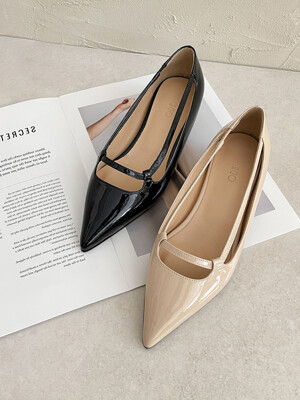 Angela strap Pumps enamel_2color 3cm ODR20117