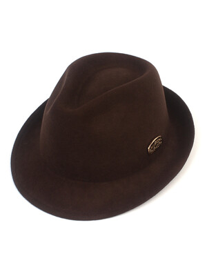 BU Brown Short Wool Fedora 울페도라