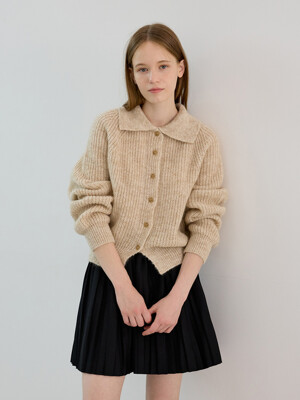 Mohair Basic Cardigan (beige)