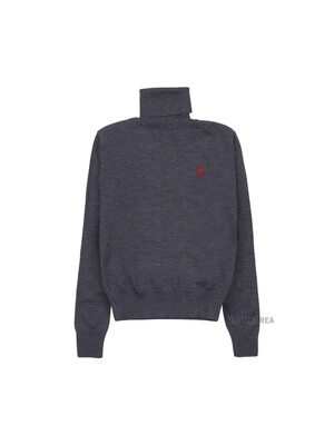 [아미] FW24 남성 하트 로고 터틀넥 니트 HKS411 KN0025 055