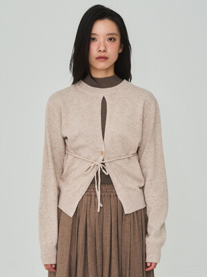 Open String Oatmeal Cardigan