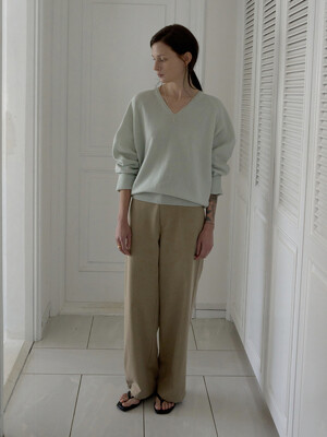 SOFT STRAIGHT TROUSERS_BEIGE