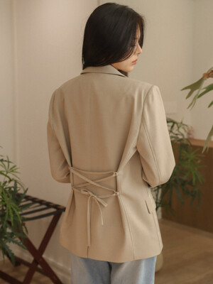 Back point iconic jacket_Beige
