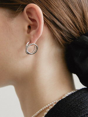 tweed line earrings (ver.1)
