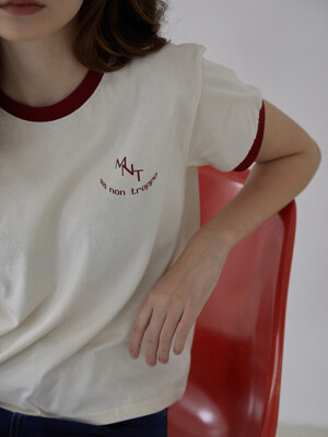 MNT retro point t-shirt (wine)