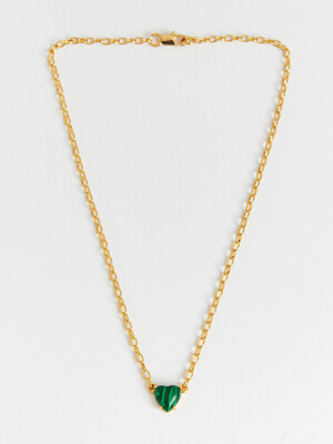Petite Heart Necklace_Green