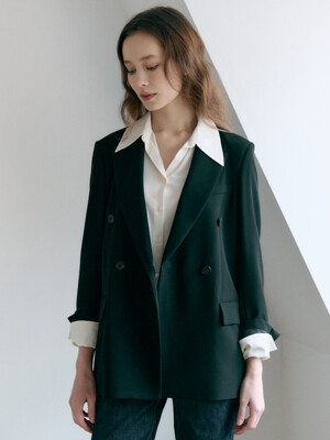[Drama Signature] Oversized Double-Breasted Blazer_2color