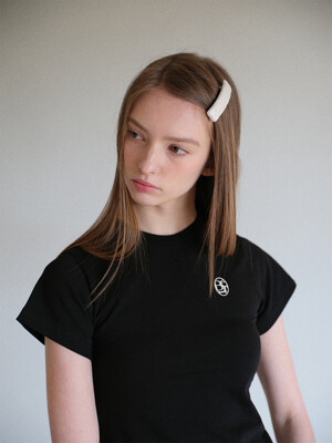 CLASSIC LOGO FITTED T-SHIRT (BLACK)