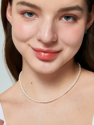 Modern Swarovski Pearl Silver Necklace In427 [Silver]