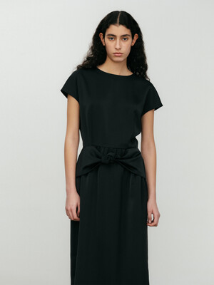 Ribbon Dress -black