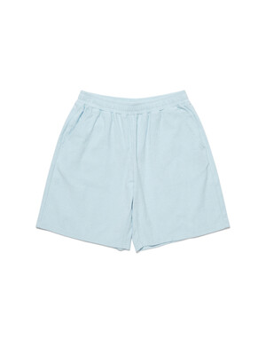 SOLID TERRY SET-UP SHORTS LIGHT BLUE