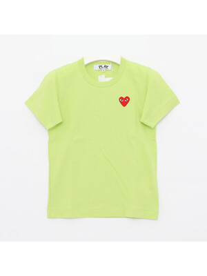 [까르피]꼼데가르송 P1T2712 GREEN 레드하트 티셔츠
