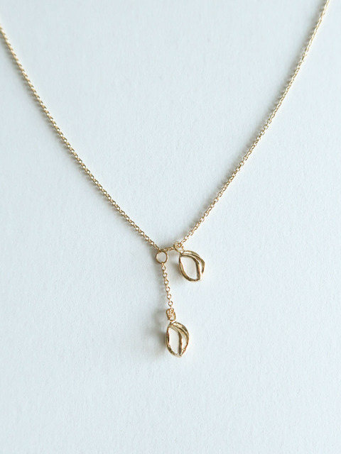 주얼리 - 돌 (DOL) - Autumn bean necklace [silver/gold]