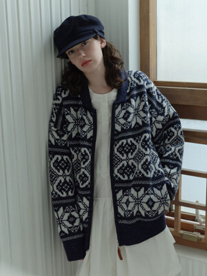 Snow knit cowichan - Navy