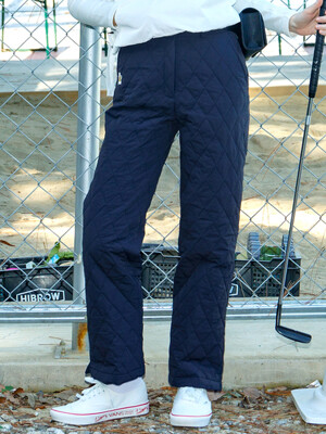 winter padded long pants navy