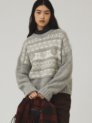 Nordic Round Knit Gray