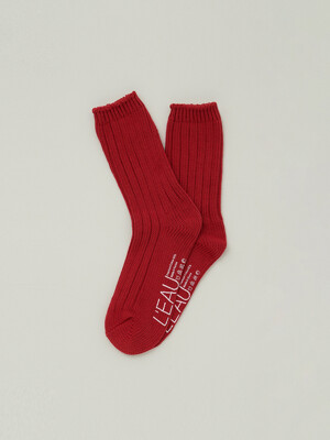 Leau cotton socks_red