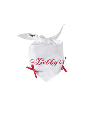 NAMING MERRY RIBBON BANDANA (WHITE)