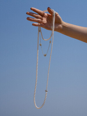 Sea Sparkle Long Pearl Necklace