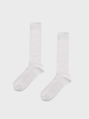 loose middle socks - white