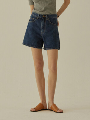 DEEP BLUE DENIM SHORTS