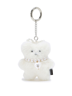 [CHARM] 질스튜어트 화이트 보우베어 키링 겸 참장식 JAHO4F890WT