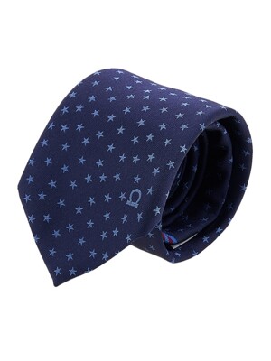 [페라가모] 남성 스타 패턴 실크 타이 35 0917 F NAVY 0762317