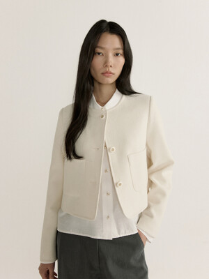 TWEED CROP JACKET (2COLOR)