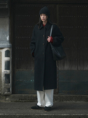DUFFLE HANDMADE LONG COAT_BLACK