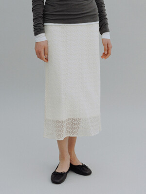 ROSY LACE SKIRT_NATURAL