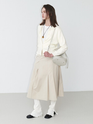 Unbalance Pleated Skirt SW5SS133_2color
