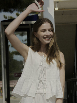 Ribbon point sleeveless TISU02BL07_Ivory
