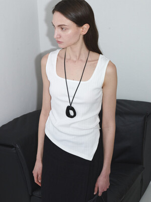 Asymmetric Hem Solid Sleeveless Top SW5ME244_2color
