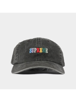 슈프림 25SS 멀티컬러로고 피그먼트 다이 6-패널 공용 캡 SS25H32 BLACK