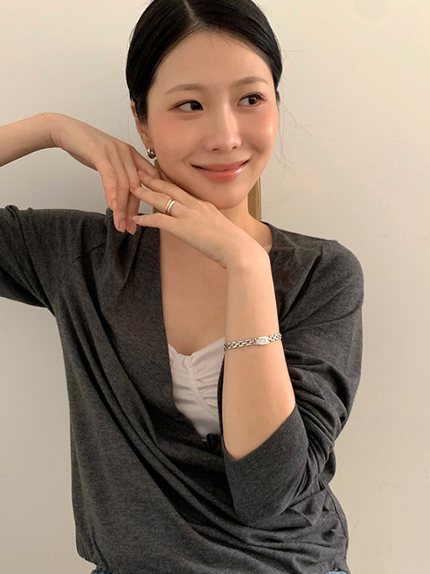 이에르로르 [소령 PICK] [Premium Plating] H링크 더 워치 AB(W) 체인 팔찌 HL3B68312WB