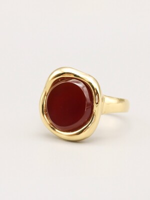 Vague ring, Red agate