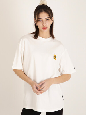 Bear Basic Short-Sleeved T-Shirt [Cream White]