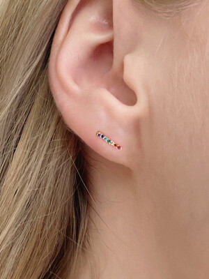 rainbow line earrings