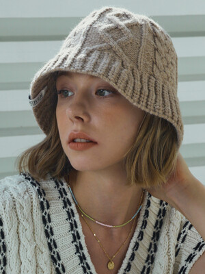 Cable Knit hat (4color)