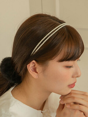 Two Line Pearl Hairband