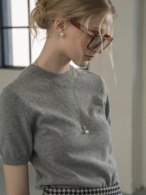 SI SKN 2021 cashmere blend short knit_Gray