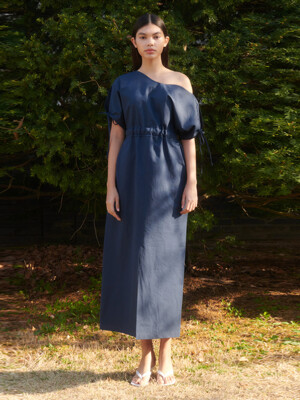 TULIP LONG DRESS (NAVY)