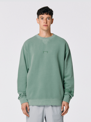 SMALL LOGO PIGMENT DYED SWEAT-LIGHE GREEN