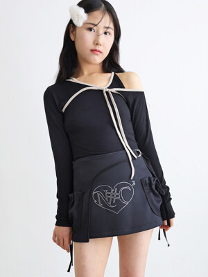 TWINKLE LOGO CARGO WRAP SKIRT